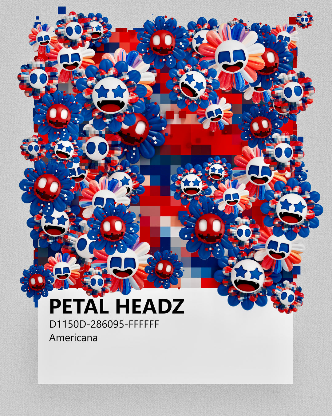 Petal Swatch: Americana Print 16" x 20"