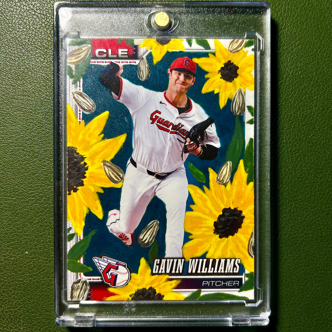 Hand-Painted Gavin Williams Baseball Card