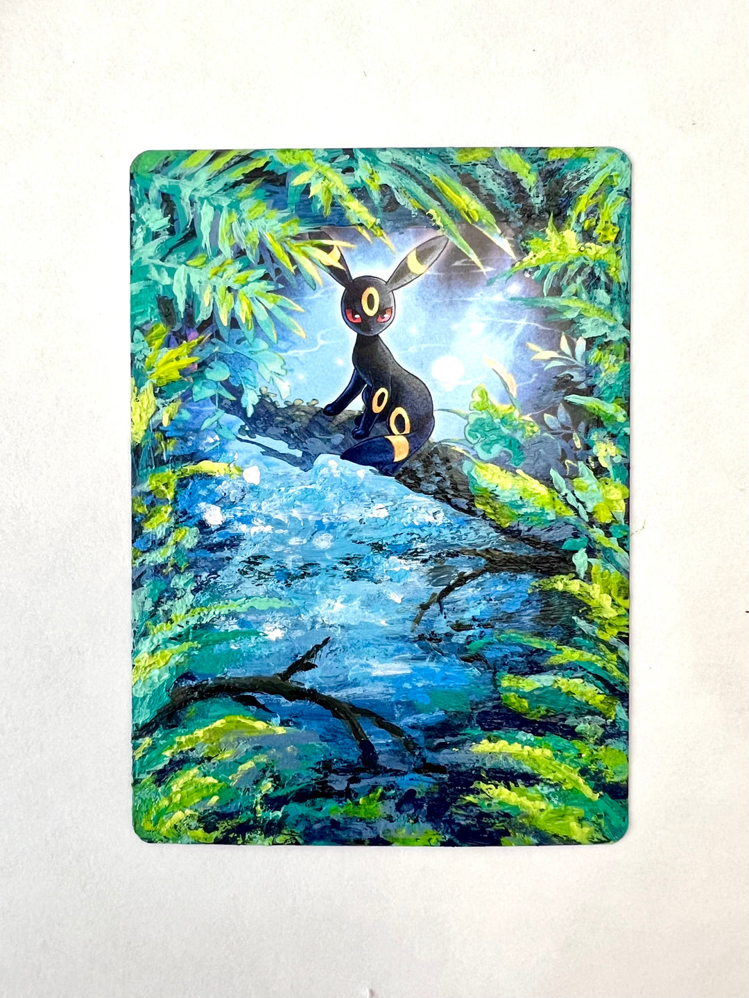 Umbreon Painted Pokemon Card Petal Headz Umbreon Painted Pokemon Card Petal Headz