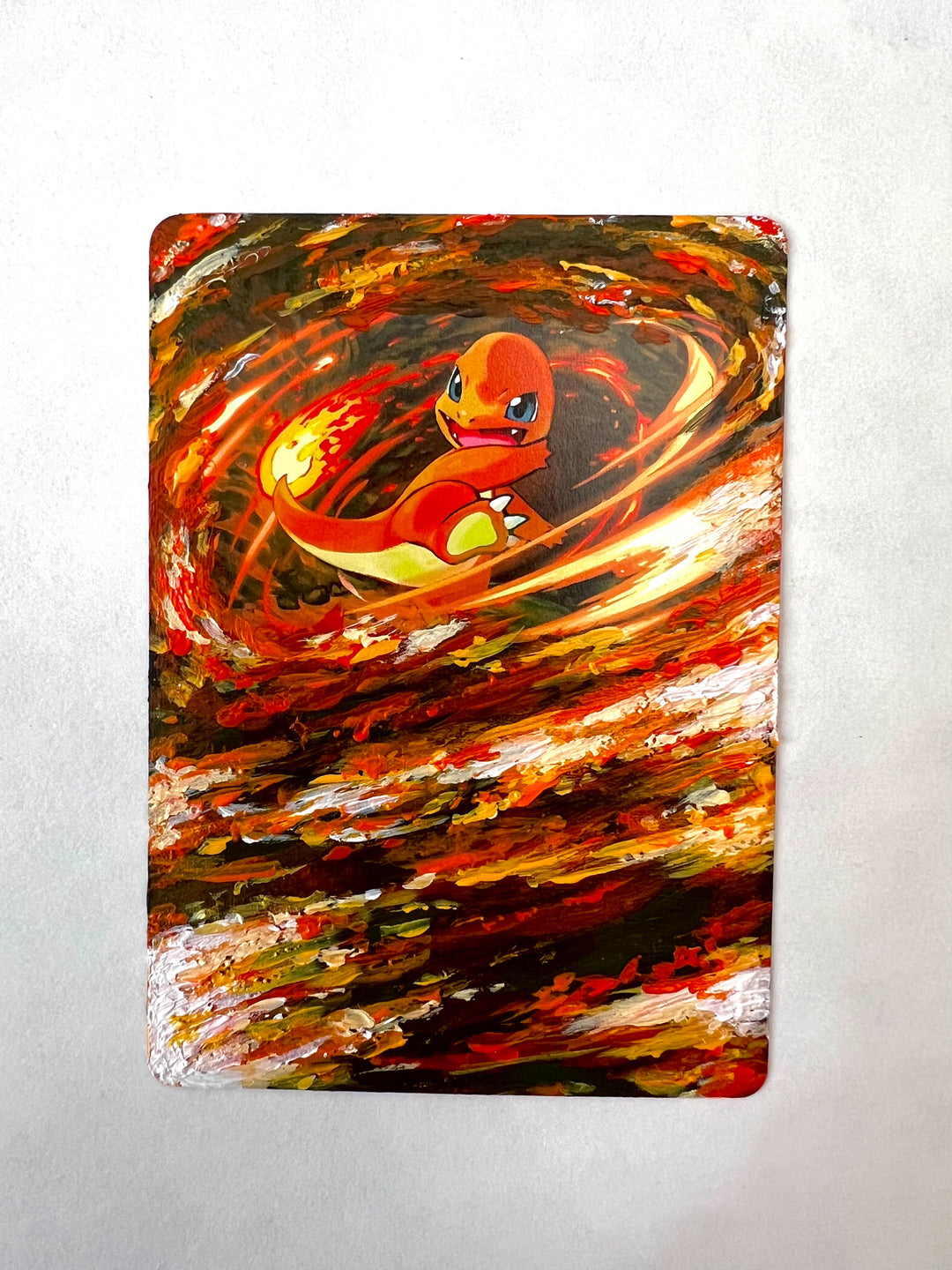 Charmander Painted Pokemon Card – Petal Headz