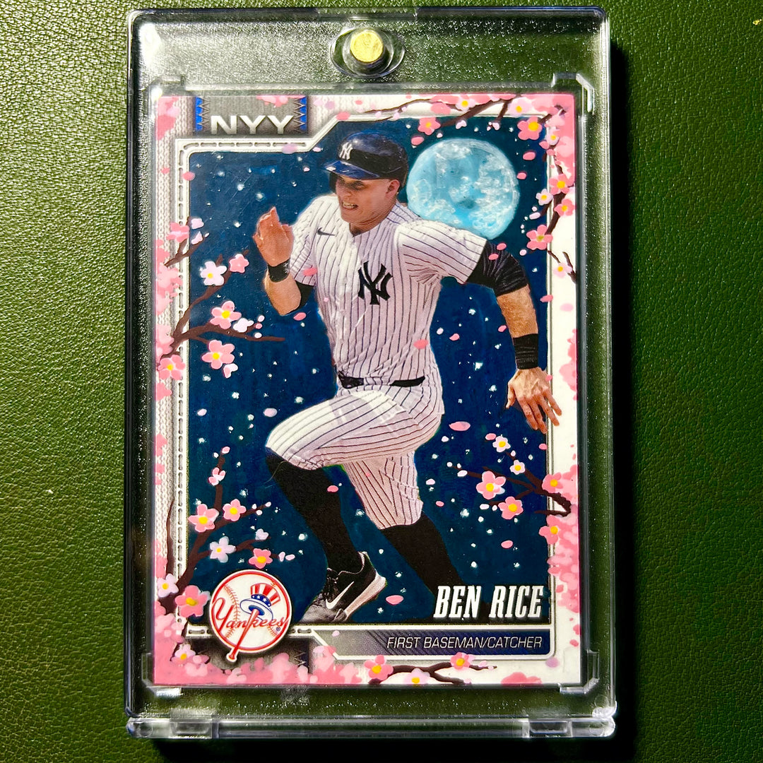 Hand-Painted Ben Rice Baseball Card