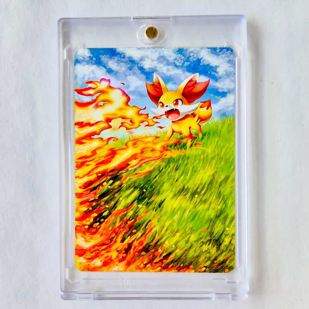 Fennekin Painted Pokemon Card