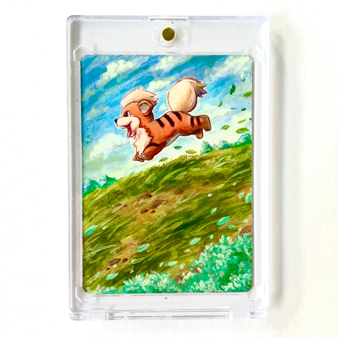 Growlithe Painted Pokemon Card